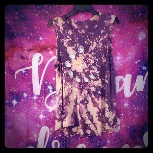 Purple custom tie dye tank top